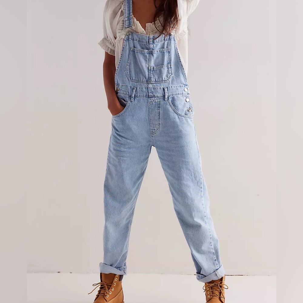 EUC We The Free Ziggy Denim Overalls.